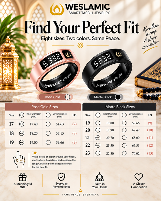 WESLAMIC iTasbih Peace 1 – Smart Dhikr Ring